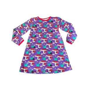 Snoozy Mushroom & Hedgie L/S Dress 7/8